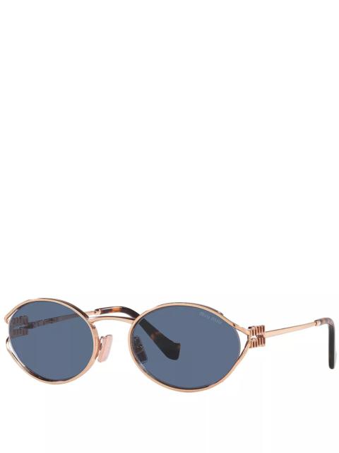 Miu Miu Metal Oval Sunglasses, 54mm