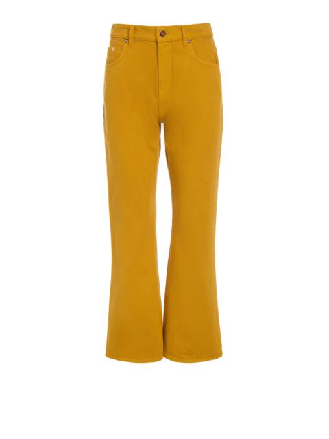 GABRIELA HEARST Ezra Bootcut Cropped Jean in Golden Birch Recycled Cotton Denim