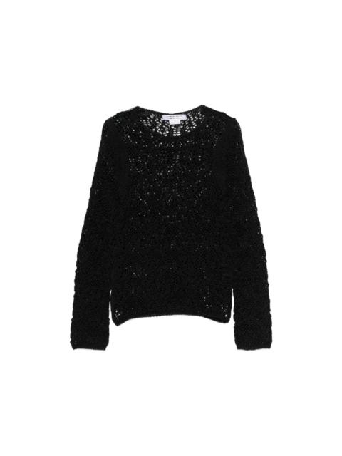 Comme Des Garçons Open-knit Crewneck Sweater