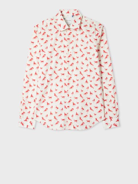 Paul Smith Super Slim-Fit Red 'Year of the Horse' Print Shirt