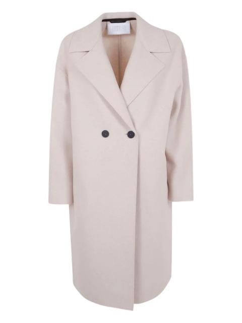 Harris Wharf London Women Dropped Shoulder Double Breasted Coat Presse