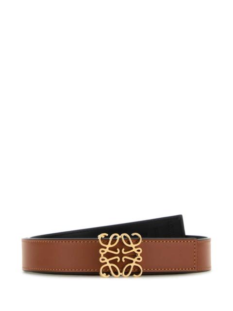 Loewe Loewe Women Caramel Leather Reversible Belt