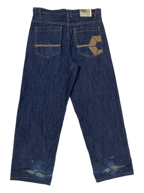 Other Designers Y2K SouthPole Embroidery Pockets Super Baggy Jeans Denim