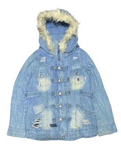 Other Designers 14th Addiction × If Six Was Nine × Japanese Brand - Distressed Black Denim Jacket