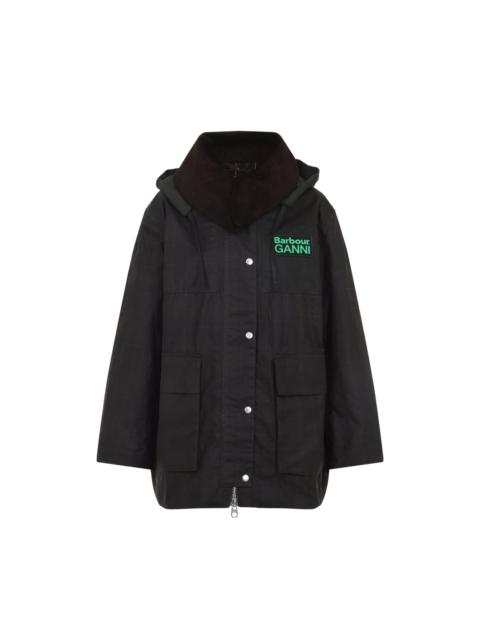 Other Designers Barbour X Ganni Hood Ttn Duffle Wax Jacket Women