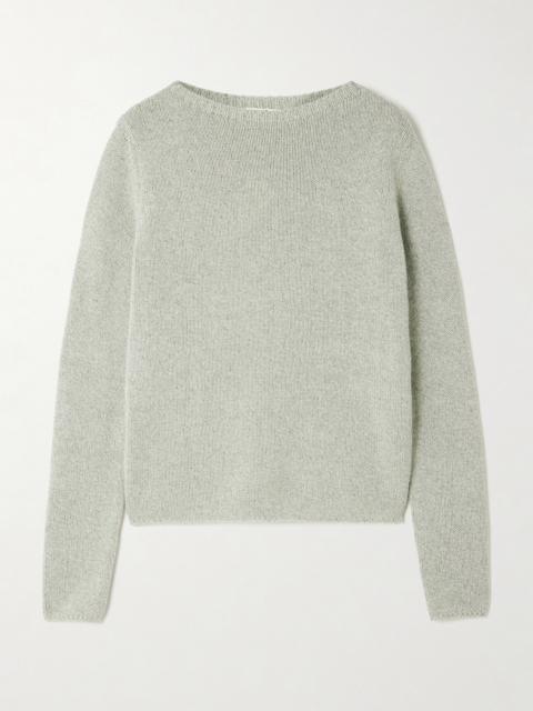 AURALEE Mélange Cashmere And Silk-blend Sweater