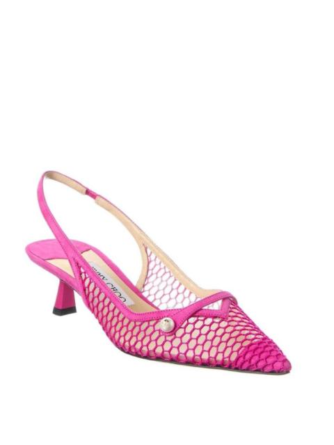 JIMMY CHOO Jimmy Choo Womens Amita 45 Fuchsia / Fuchsia Slingback Heels