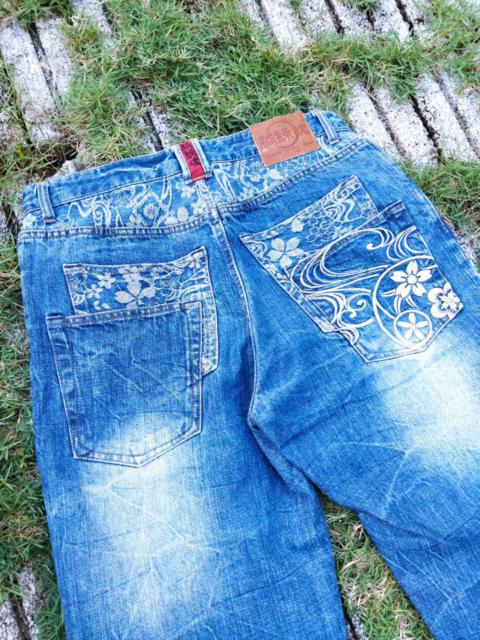 Other Designers Distressed Denim - Vintage Karakuri Tamashii Japan Distressed Jeans