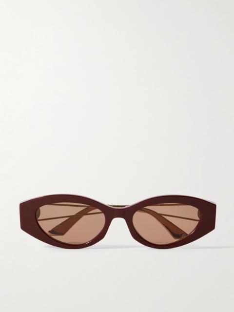Dior 30montaigne B6i Cat-eye Acetate And Gold- And Silver-tone Sunglasses