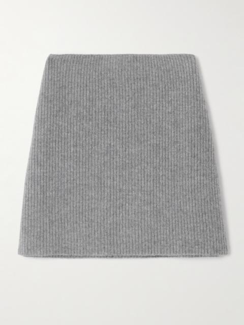 LIBEROWE Mathilde Ribbed Cashmere Mini Skirt