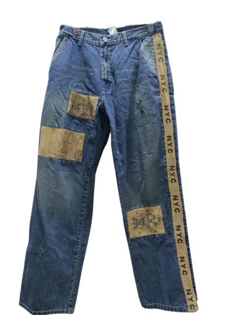 Other Designers Sean John - Sean John side tape patchwork jeans