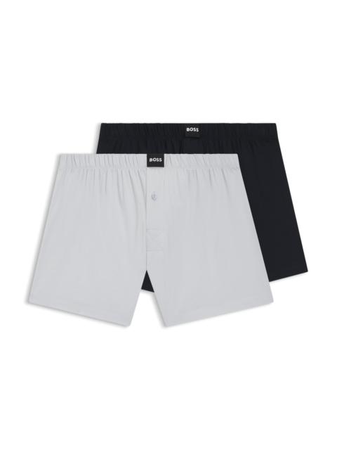 BOSS TWO-PACK OF BOXER SHORTS IN STRETCH COTTON