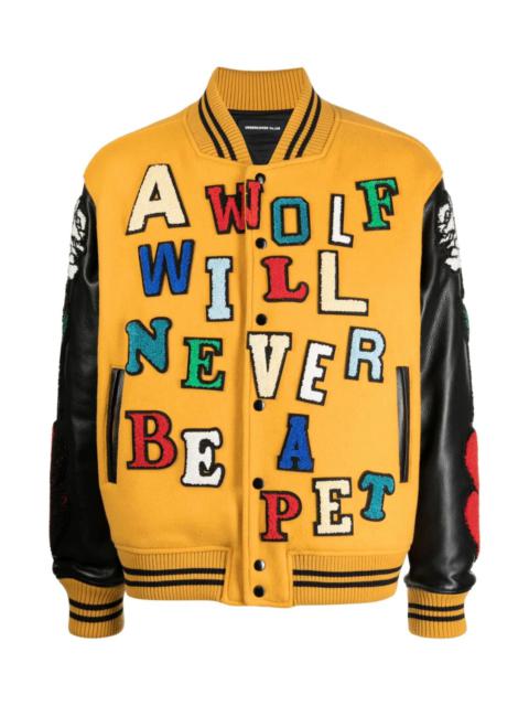 UNDERCOVER X K. TOLNOE VARSITY BOMBER JACKET