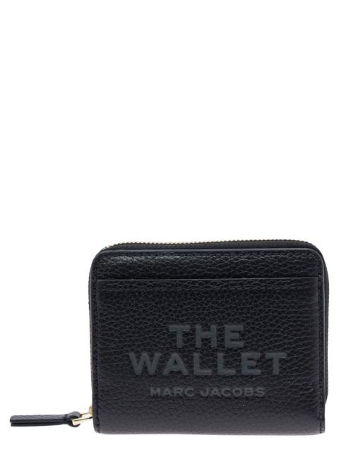 Marc Jacobs Marc Jacobs Women 'The Mini' Black Wallet With Engraved Logo On The Front In Hammered Leather Woman