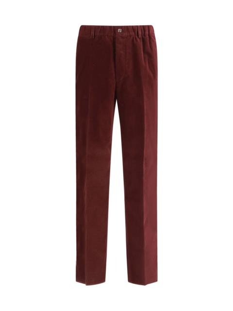 FENDI Fendi Men Velvet Trousers