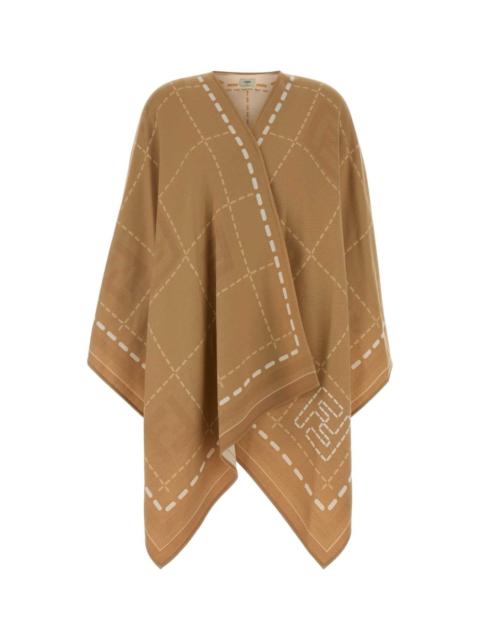FENDI Fendi Women Embroidered Wool Cape