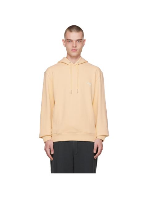 SOLID HOMME Yellow Embroidered Hoodie
