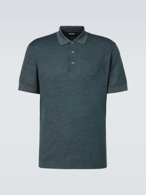 ZEGNA Cotton and silk polo shirt