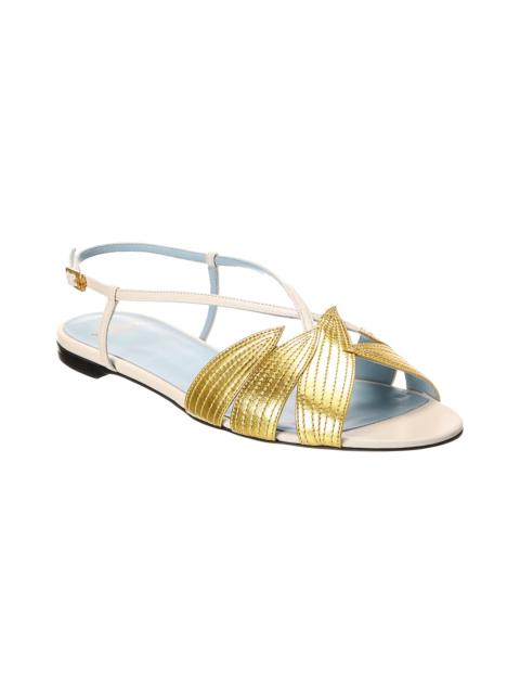 Valentino Valentino Foliefoliage Leather Sandal