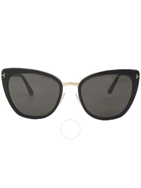 TOM FORD Tom Ford Simona Smoke Cat Eye Ladies Sunglasses FT0717 01A 57
