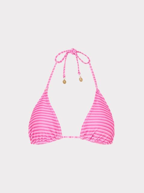 MILLY Stripe Triangle Bikini Top