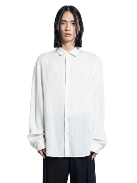 Ann Demeulemeester Andre Shirt In Light Cotton Dobby Stripes