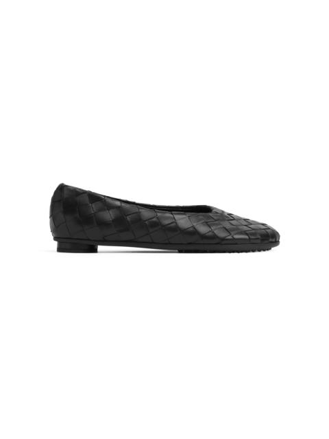 Bottega Veneta Atomic Intrecciato Leather Ballet Flats black