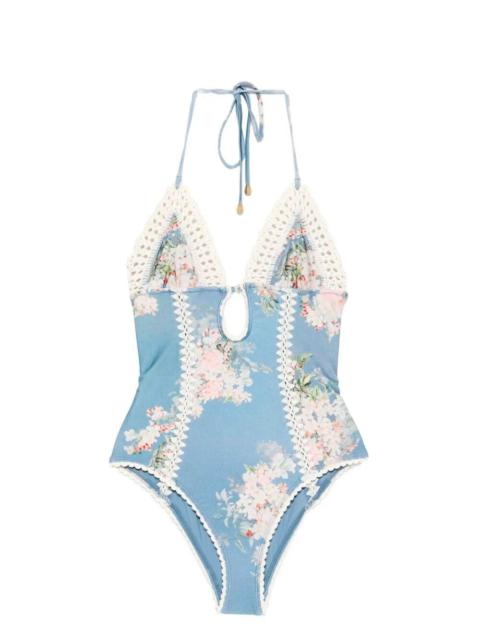 Zimmermann Women `Cascadian Keyhole` Crochet One-Piece Swimsuit