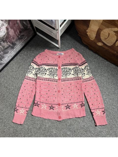 Hysteric Glamour 💥Vintage Hysteric Glamour Chillin Flower Knit Sweater Pink