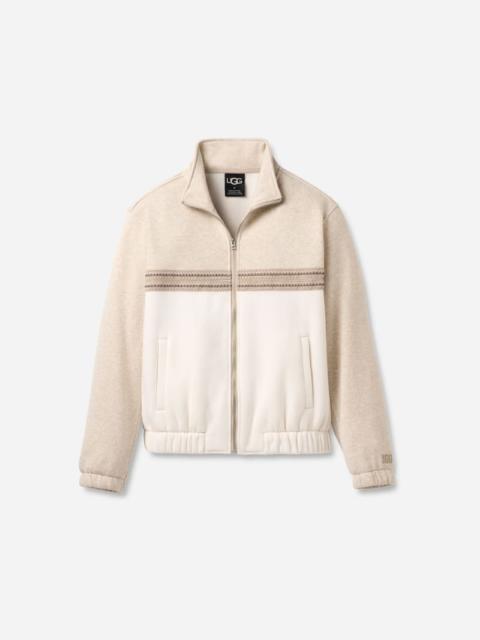 UGG ® Men's Tasman Track Jacket Cotton Blend Tops in Caribou Heather