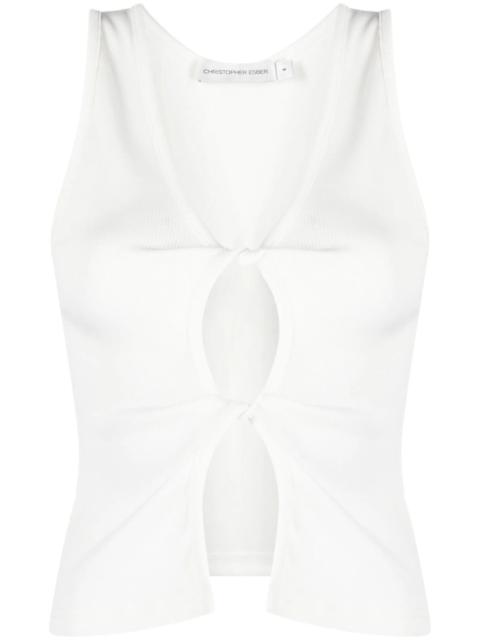 CHRISTOPHER ESBER cut-out twisted tank top