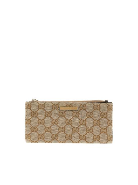 GUCCI Gucci Original GG Wallet with Logo Plate Beige Women