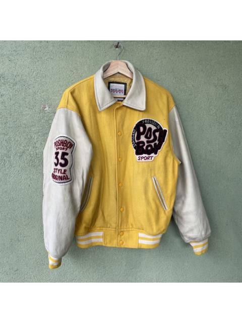 Other Designers Japanese Brand - Vintage Posh Boy Sport Yellow Varsity Jacket Rare Size L