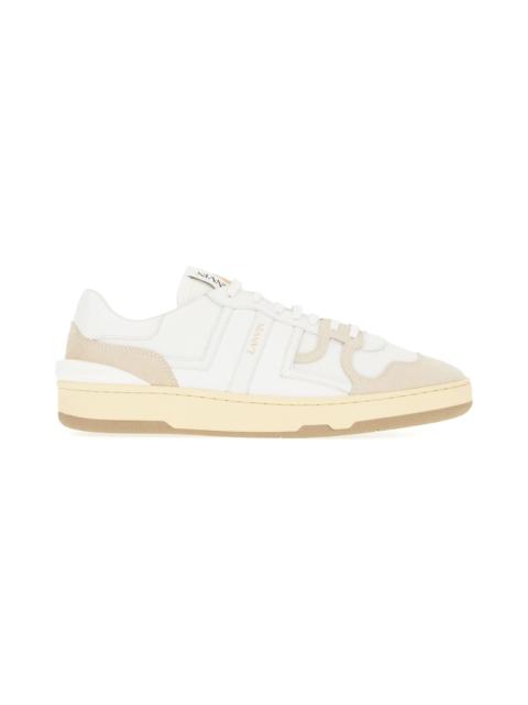 Lanvin Two-tone Leather And Fabric Clay Sneakers