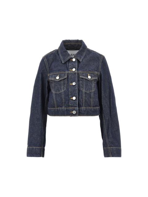 GANNI Ganni Women Cropped Denim Jacket