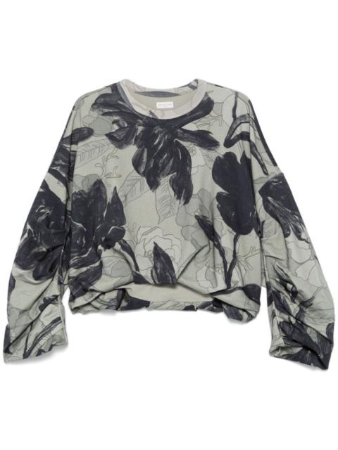 Printed cotton sweatshirt