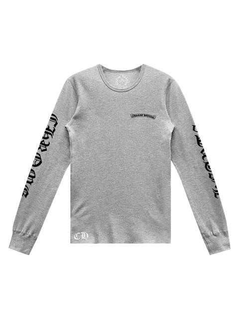 Chrome Hearts Chrome Hearts Scroll Logo Long-Sleeve Thermal T-Shirt 'Grey'