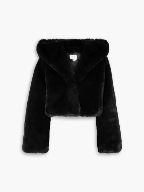 MAGDA BUTRYM Cropped plush hooded jacket