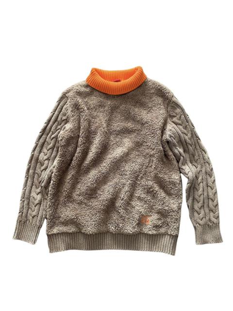 knitwear fleece turtleneck sweatshirt