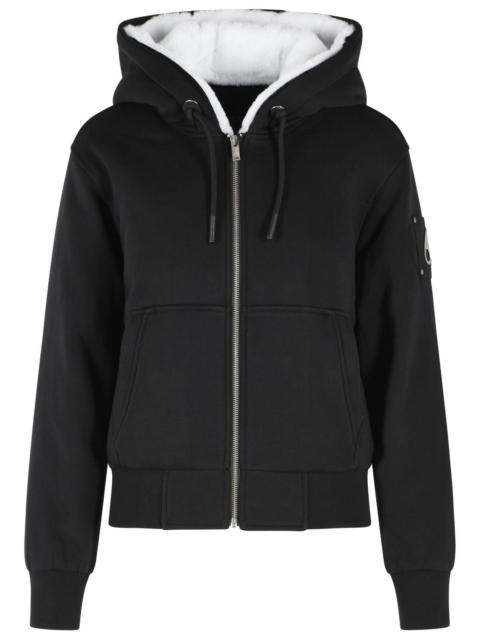 MOOSE KNUCKLES Moose Knuckles 'BUNNY' Black Cotton Blend Sweatshirt