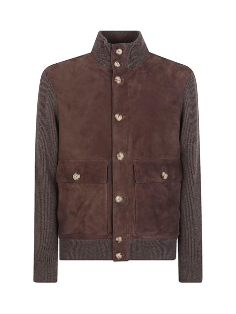 Brunello Cucinelli Leather bomber jacket