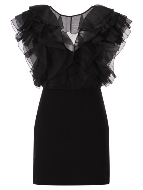 Max Mara Max Mara Women Mxecloro - Silk Mini Dress With Ruffle Detailing