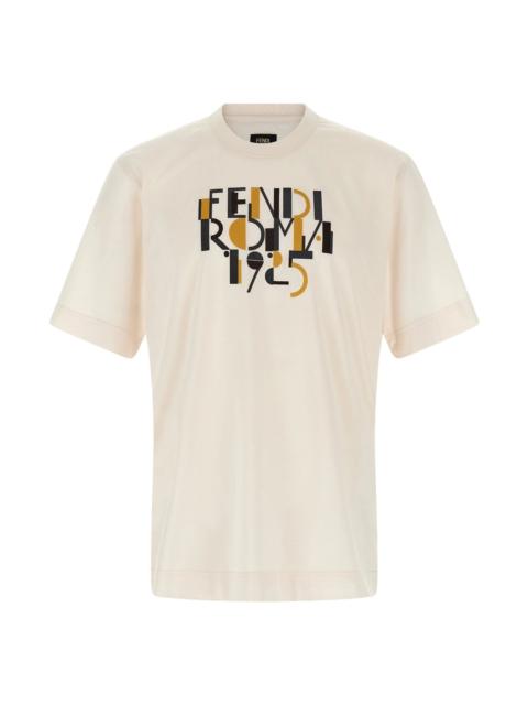 FENDI Fendi Men 'Fendi Roma 1925' Print T-Shirt