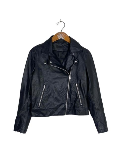Other Designers Rare‼️ Uniqlo Pu Leather Biker Jacket