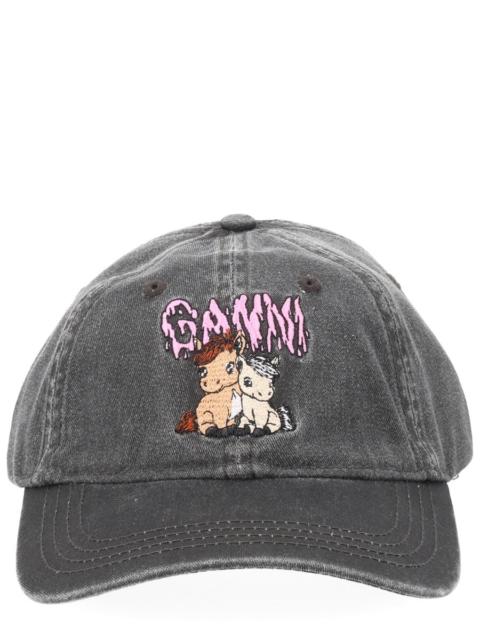 GANNI Ganni Women Baseball Hat With Logo