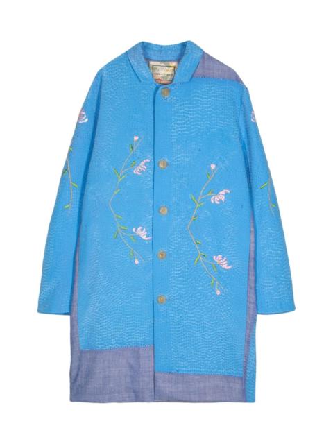 By Walid FLOWER-EMBROIDERED COTTON COAT