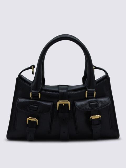 Mulberry Mulberry Black Leather Mini Roxanne High Shine Top Handle Bag