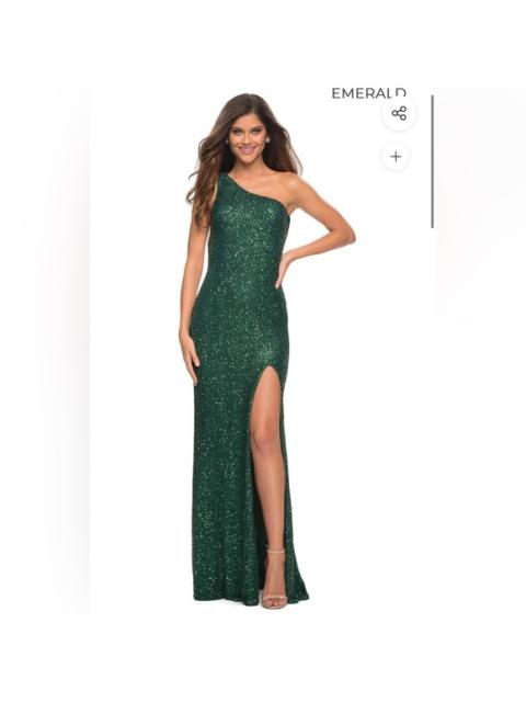 Other Designers NWT La Femme 30562 Asymmetrical Neckline Single Shoulder Sequined Dress 8 $398‎