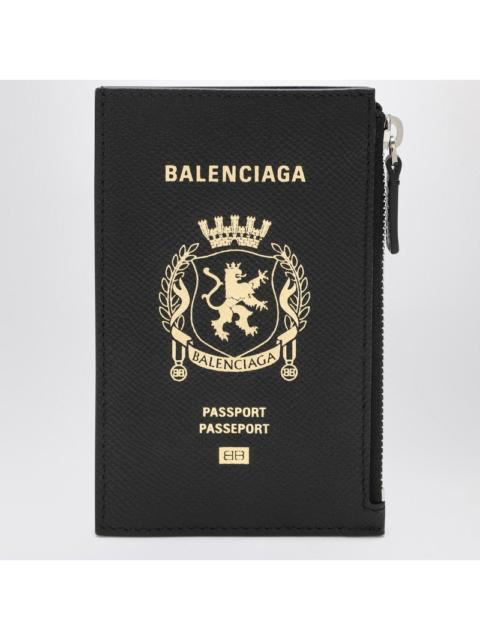 BALENCIAGA Balenciaga Black Leather Passport Holder And Wallet Men