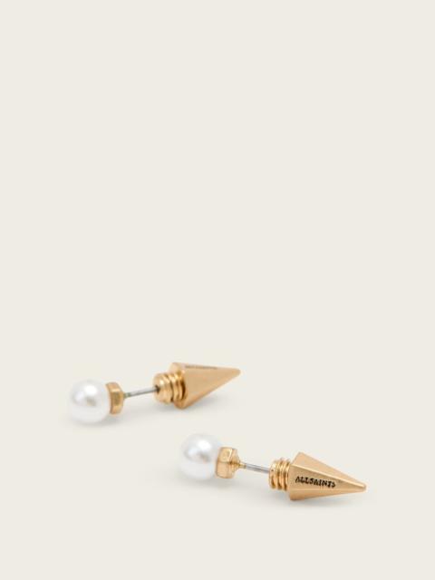 ALLSAINTS HAZEL SMALL PEARL STUD EARRINGS